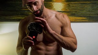 Hairy Mic Scratching amp Breaths🎤 Shirtless ASMR [upl. by Rhona]