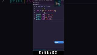 Python Slicing python coding python3 pythontricks [upl. by Rolfston]