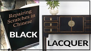 A peek into the workshop how to repair scratches in black lacquer [upl. by Ochs]