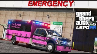 GTA 5 LSPDFR EMS 35  Play As A Paramedic Mod  Breast Cancer Awareness Ambulance [upl. by Eyar]