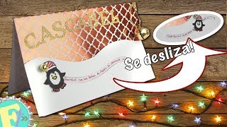 6 TARJETAS PARA REGALAR EN NAVIDAD Tarjeta InteractivaDeslizable Lindo Cascabel Floritere [upl. by Crandale]