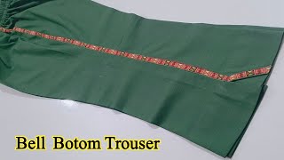 Bell bottom Trouser cutting and stitching step by step [upl. by Rosalinde]