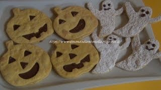 Biscotti fantasmini e zucchericetta semplice per Halloween [upl. by Aydin9]