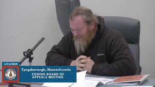 Tyngsborough Zoning Board of Appeals Meeting of 1112024 [upl. by Erret]