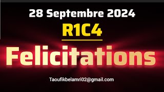 Felicitations Comme toujours 280924 R1C3 [upl. by Politi838]