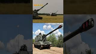 artileri howitzer self propelled MSTA S rusia hancurkan tank T84 ukraina shorts [upl. by Camellia]