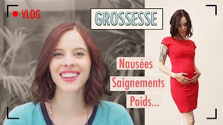 VLOG  1er Trimestre de Grossesse avec saignements  Mon job nausées poids humeur… [upl. by Arjan341]