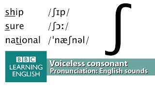 English Pronunciation 👄 Voiceless Consonant  ʃ  ship’ ‘sure’ amp national [upl. by Standley340]