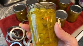 Suburban Canning  Spicy Zucchini Relish Recipe [upl. by Neel550]