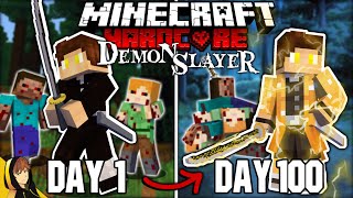 I Survived 100 Days in Hardcore Minecraft as a Demon Slayer Heres What Happened [upl. by Tyson]