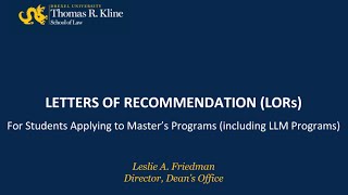 Letters of Recommendation Graduate Studies [upl. by Ayekim]