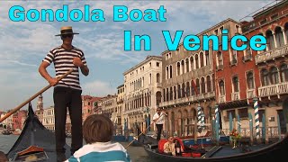 How To Steer A Gondola Boat In Venice  Explore Venice Italy With Kids [upl. by Halla]