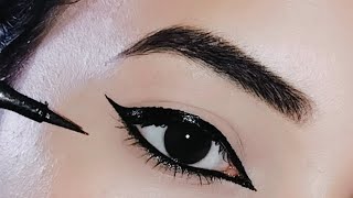 TipsampTrick How to apply pointwinged eyeliner आईलाइनर कैसे लगाएं। eyeliner tutorial JotyRani [upl. by Aihtnis]