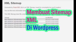 Membuat Sitemap XML Di Wordpress  Tutorial Wordpress [upl. by Ellehctim106]