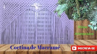 Macramé passo a passo  Cortina de macramé rápido e fácilcmalha [upl. by Dannel]