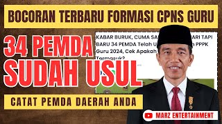 Seleksi CASN 2024 Senin depan  Ini 34 Daerah yang Sudah Resmi Usulkan Formasi guru CPNS amp PPPK 2024 [upl. by Riaj]