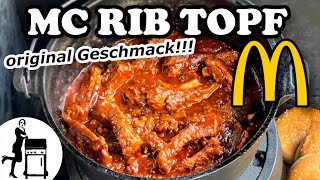 McRib Topf aus dem Dutch Oven  mit Original McRib Soße  Die Frau am Grill [upl. by Wixted]