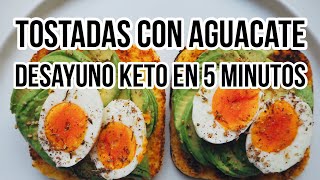 🥑🍞 DESAYUNO KETO EN 5 MINUTOS  TOSTADA SIN HARINA DE AGUACATE Y HUEVO  Manu Echeverri [upl. by Ainessej761]