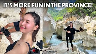 River Trekking in the Philippine Province ⛰️  Road Trip to Rizal [upl. by Anemaj]