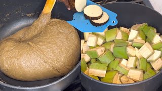 How to make plantain amp yam fufu in two ways Best fufu recipe from scratch [upl. by Haliek401]