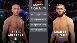 Israel Adesanya vs Khamzat Chimaev Full Fight  UFC Fight Of The Night [upl. by Aehsel]