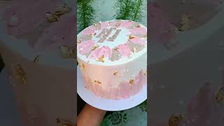 minimalist themed cake❤️ minimalist minimalistcake pinkcake cake shorts simplecake ytshorts [upl. by Abernathy]