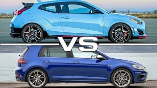 2019 Hyundai Veloster N vs 2018 Volkswagen Golf R [upl. by Idnyc]