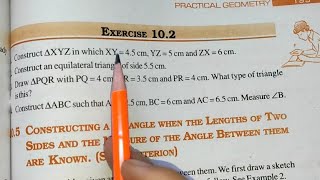 Practical Geometry Ex102 Chapter 10  Class 7th Maths [upl. by Kittie]