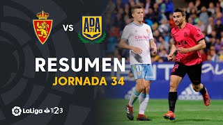 Resumen de Real Zaragoza vs AD Alcorcón 02 [upl. by Enelloc]