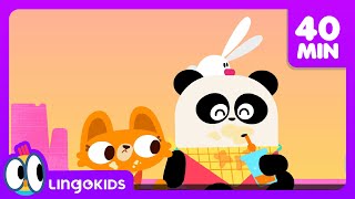 SHARING IS CARING 💚🐼  Elliots Favorite Songs for Kids  Lingokids [upl. by Namyl133]