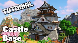 Fantasy Japanese Castle Base  Minecraft Tutorial [upl. by Benito]