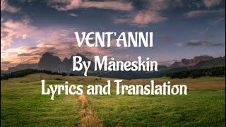 VENTANNI  Måneskin  Lyrics  Translation [upl. by Caresse]