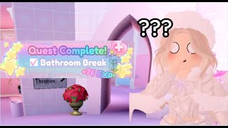 How to complete quotBathroom Breakquot Quest in royale high [upl. by Atrim199]