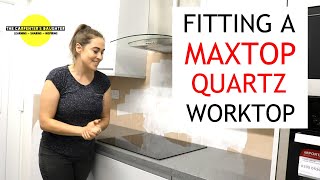 Fitting Maxtop Quartz Kitchen Worktops Review  UNPAID ADGIFTED  The Carpenters Daughter [upl. by Wichern]