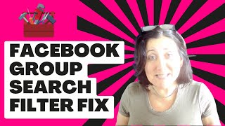 FIX for Facebook Group search filters  Most Recent Filters not showing up Not Working workaround [upl. by Lyle583]