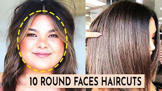 10 Amazing Haircuts for Round Faces [upl. by Hoffer117]