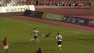 Spas Delev goal  CSKA Sofia  Slavia 21 21042013 [upl. by Tempa]