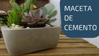 Como hacer una maceta de cemento  DIY concrete planter [upl. by Jacob5]