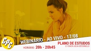 WEBNÁRIOS  PLANO DE ESTUDOS para concurso SUSEPE RS Coach Júlia Cecconello [upl. by Harragan119]