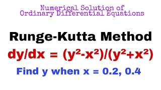 37 RungeKutta Method  Problem2  Complete Concept [upl. by Timothy226]