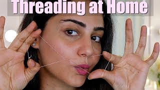 How To Thread Own Eyebrows Properly  Updated 2021  Step By Step Self Eyebrows Grooming  RuntiMe [upl. by Ameekahs]