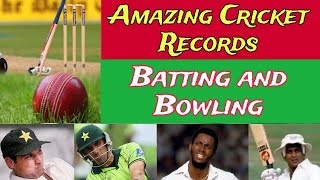 Amazing Cricket Records in Batting and Bowling drinfotainer [upl. by Wadsworth807]