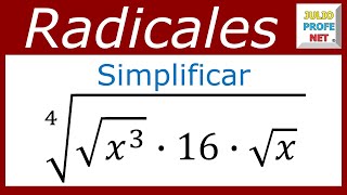 SIMPLIFICACIÓN DE EXPRESIONES CON RADICALES  Ejercicio 2 [upl. by Amadas]