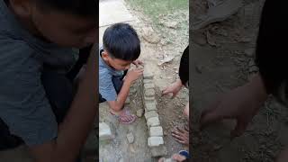 kids making wall and argument vlog 😎😎😎😎😎kidsvideo kidsgame twinboys [upl. by Alyahc]