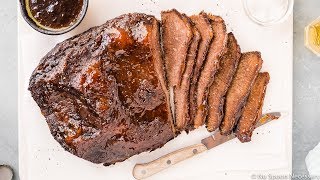 Slow Cooker Apricot Bourbon Beef Brisket  No Spoon Necessary [upl. by Vaules978]