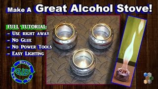 Make Soda Can Alcohol Stoves  No Glue amp Instant Use amp Easy Light [upl. by Anatola]