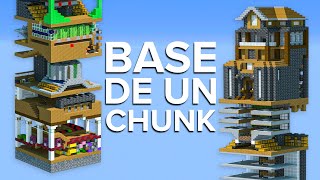 Construimos una Base de UN CHUNK en Minecraft [upl. by Pavkovic616]