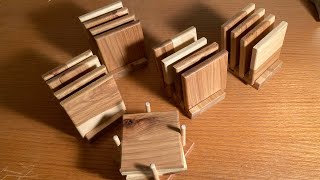 Quickly Make 5 Sets of Hickory Wood Coasters and Stands in an Afternoon [upl. by Adar442]