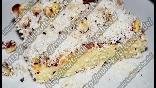 Saftige Grießschnitte Rezept  Grieß Dessert  Türkische Süßspeise  Irmik Tatlisi [upl. by Einot]