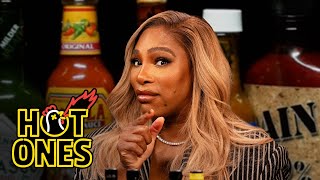 Serena Williams Returns Hot Sauce Serve After Hot Sauce Serve While Eating Spicy Wings  Hot Ones [upl. by Ttiwed356]